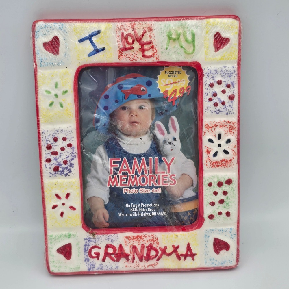 I Love My Grandma 90's Vintage Photo Picture Frame 4x6 New Sealed